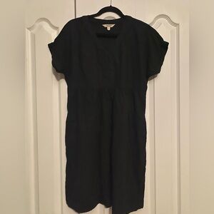Briggs New York minimal Lagenlook Black Linen blend Dress